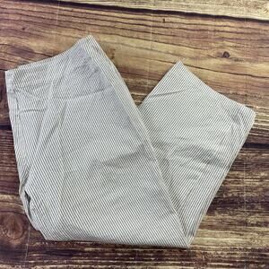 Kate Hill Women's Size 16W White Tan Dress Pants Straight Leg Career Pants